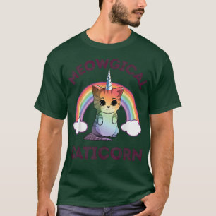 Camiseta Caticorn meowgical T Cat Unicorn Chicas mujeres Ki