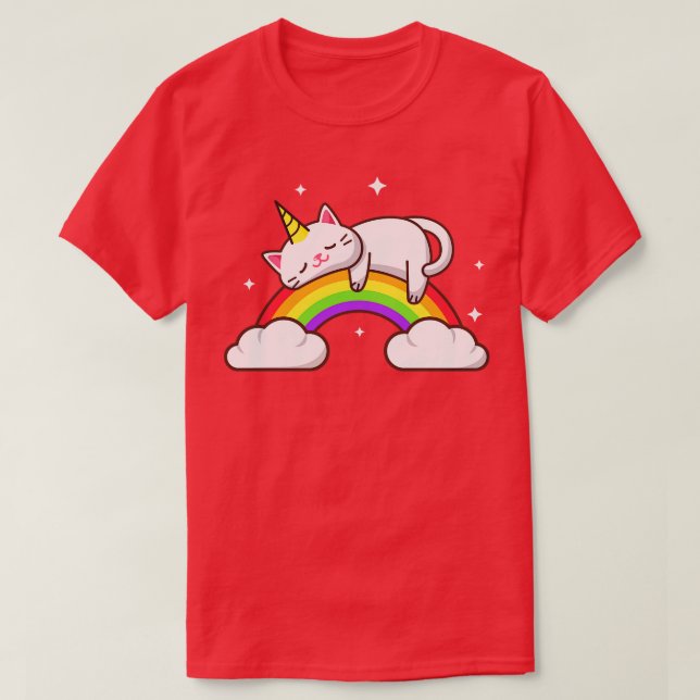 Camiseta Caticorn Rainbow (Diseño del anverso)