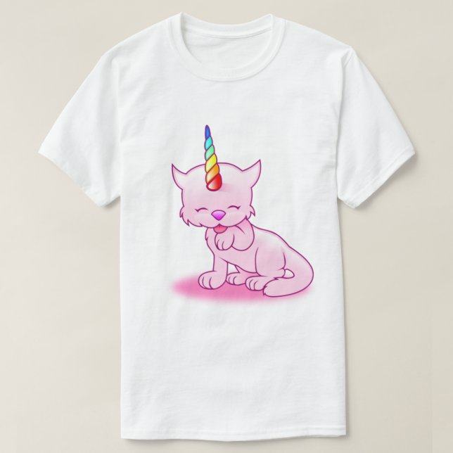 CAMISETA CATICORN RAINBOW CAT UNICORN (Diseño del anverso)