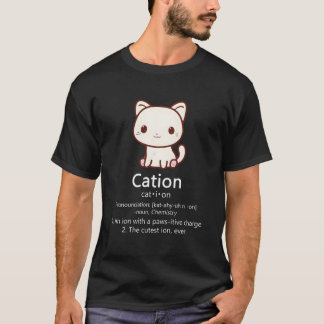 Camiseta Catión Ciencia de Ion Gatos Puns Positivos Química