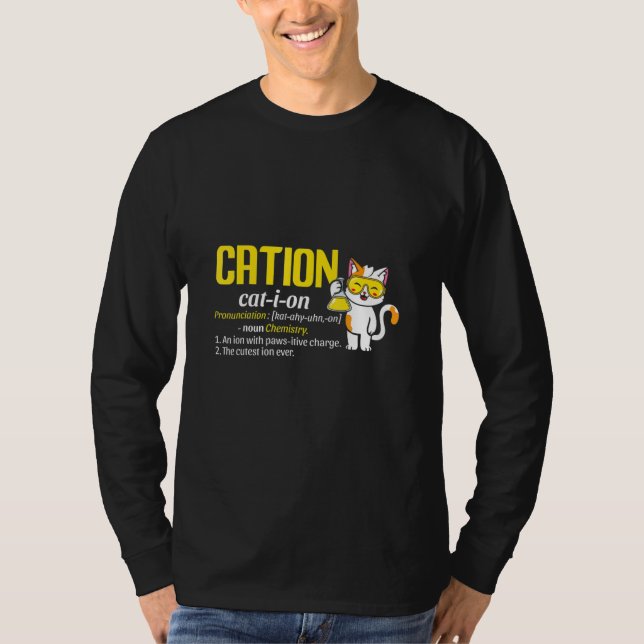 Camiseta Cation Cute Science Cat Ion Science Eacher Pawsiti (Anverso)