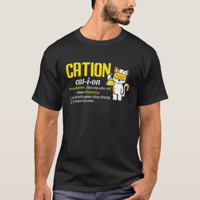 Camiseta Cation Cute Science Cat Pawsitive  Chemistry Teach (Anverso)