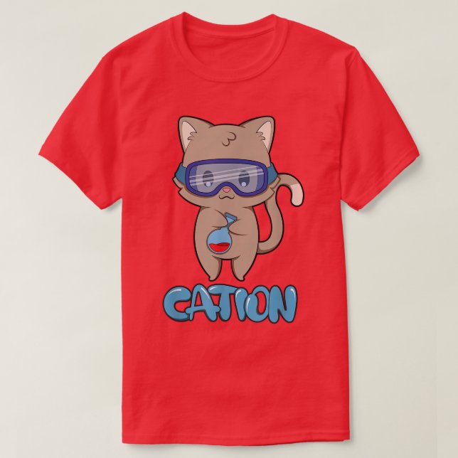 Camiseta Cation Cute Science Cat Pawsitive Element Chemiste (Diseño del anverso)
