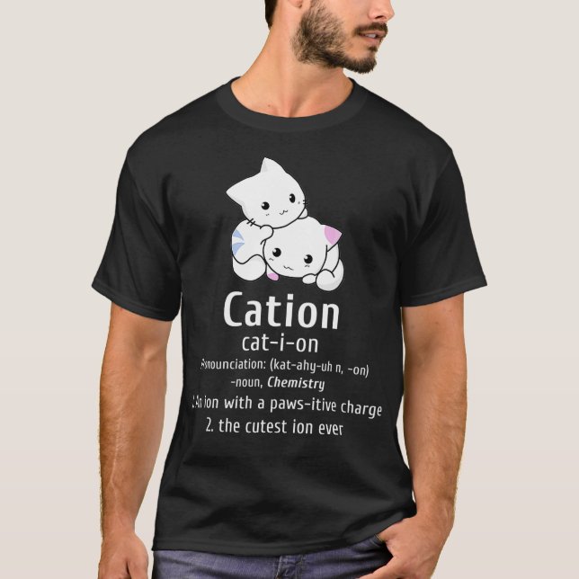 Camiseta Catión de ciencia cutícula Química Elemen concilia (Anverso)
