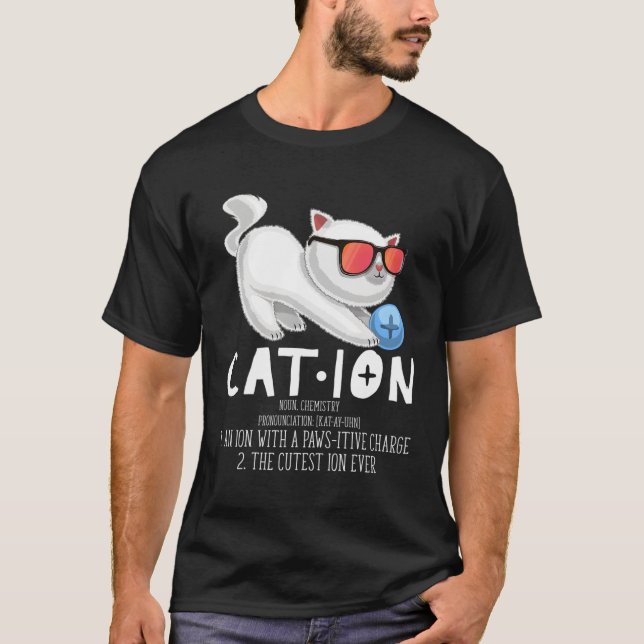 Camiseta Cation Elet, profesor de química de gatos (Anverso)