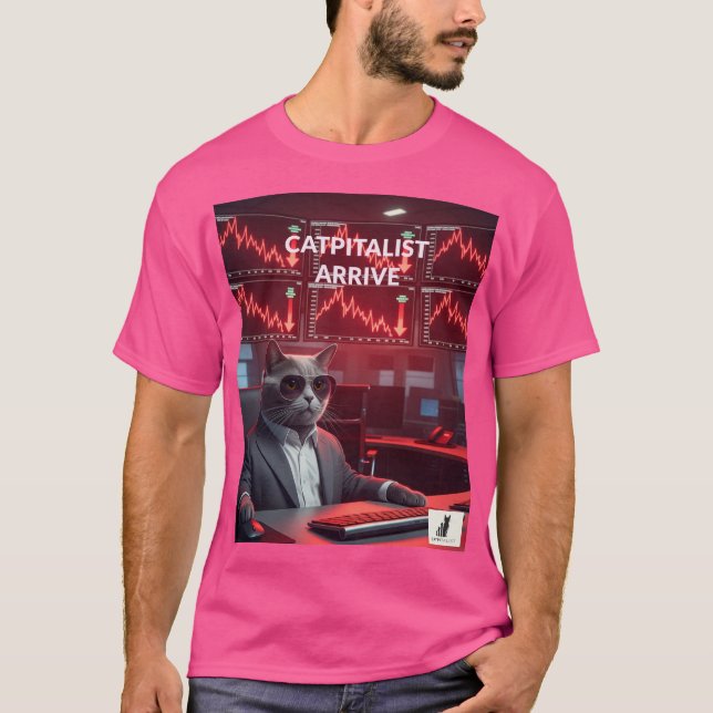 Camiseta Catitalista: Comedia de colapso del mercado - Fina (Anverso)