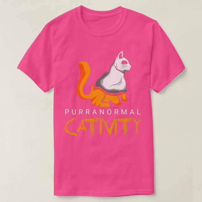 Camiseta Catividad Purranormal Halloween Gato Trick O Trete (Diseño del anverso)