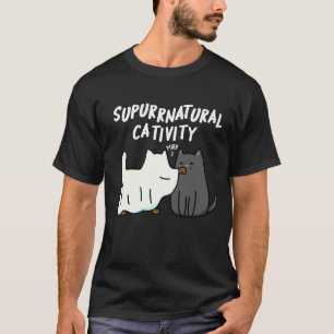 Camiseta Catividad Su-purr-natural Chiste Felino Fondo Oscu