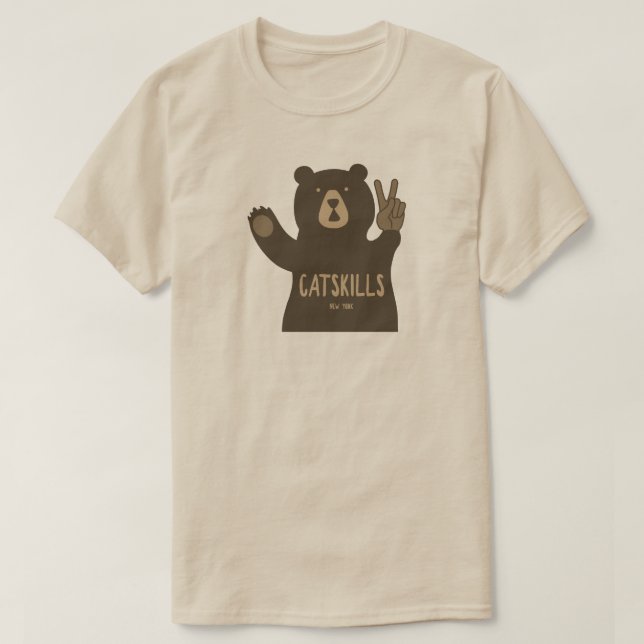 Camiseta Catkills New York Peace Bear (Diseño del anverso)