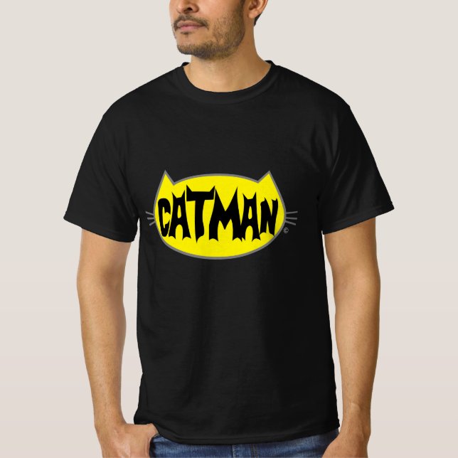 Camiseta CATMAN Retro Style Mens Cat Lover T Shirt (Anverso)