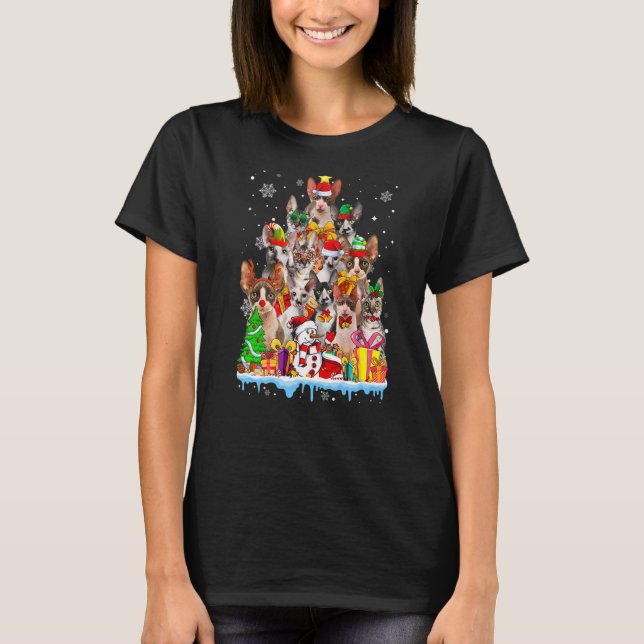 Camiseta Catmas Cornish Rex Cat Christmas Tree Xmas Chicas (Anverso)
