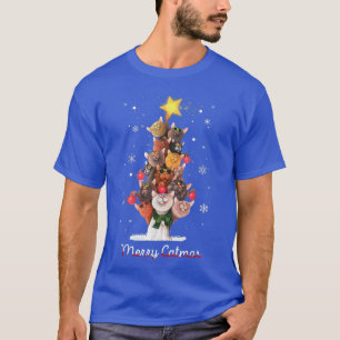 Camiseta Catmas Tree Ugly Christmas Funny Xmas Cat Gift