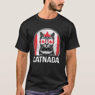 Camiseta Catnada Gafas de sol canadienses Bandera canadiens