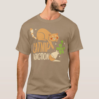 Camiseta Catnip Addiction Cat Propietario Mascota Cat Paren