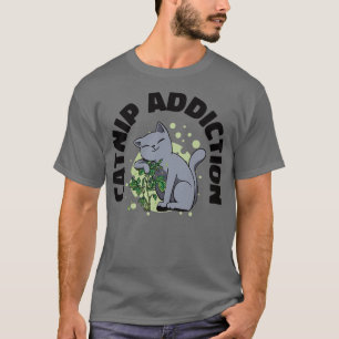 Camiseta Catnip Addiction Cat Propietario Mascota Cat Paren