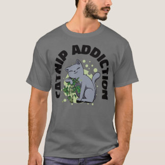 Camiseta Catnip Addiction Cat Propietario Mascota Cat Paren