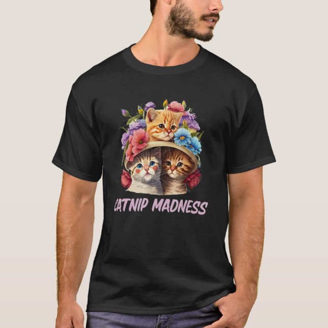 Camiseta Catnip Madness Cat   Kitten Humor Cat Mom (Anverso)