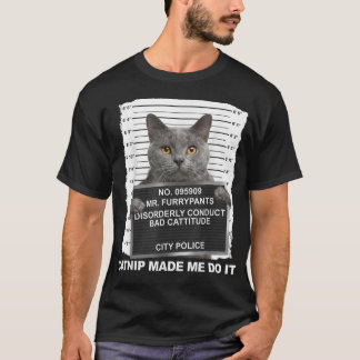 Camiseta Catnip Me Hizo Hacerlo Gracioso Cat Tee