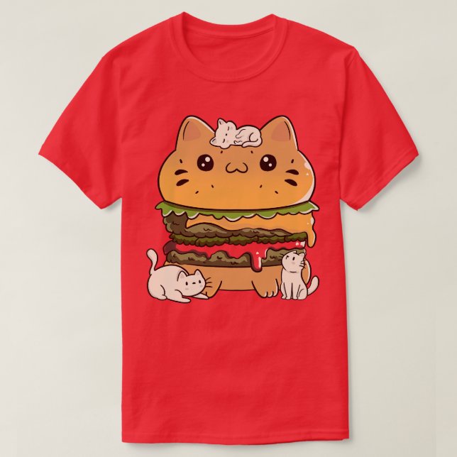 Camiseta Catnivore Diet Funny Cat rojo de Tobe Fonseca (Diseño del anverso)