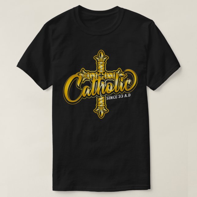 Camiseta Católica desde 33 años de resurrección de hierro y (Diseño del anverso)