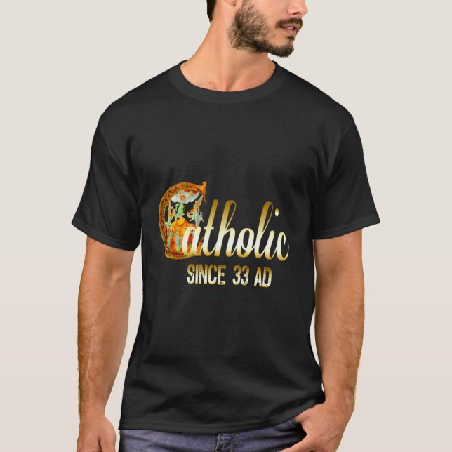 Camiseta Católica desde la misa ad crucifijo Jesús Eucarist (Anverso)