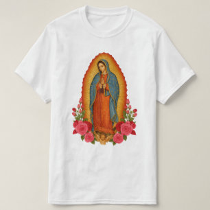 Camiseta Católica Nuestra Señora de Guadalupe Santa Virgen 