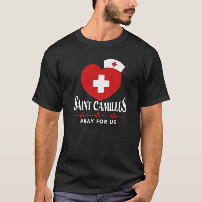 Camiseta Católica patrona de enfermeras de St Camillus De L (Anverso)
