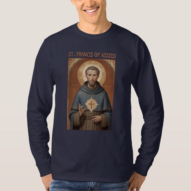 Camiseta Católica Romana San Francisco de Asís (Anverso)