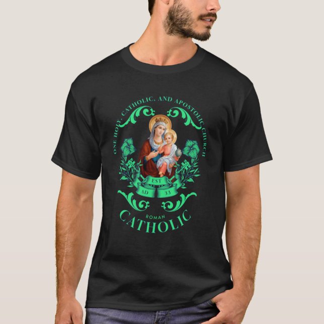 Camiseta Católica Romana Santa Iglesia Apostólica Mamáes Ví (Anverso)