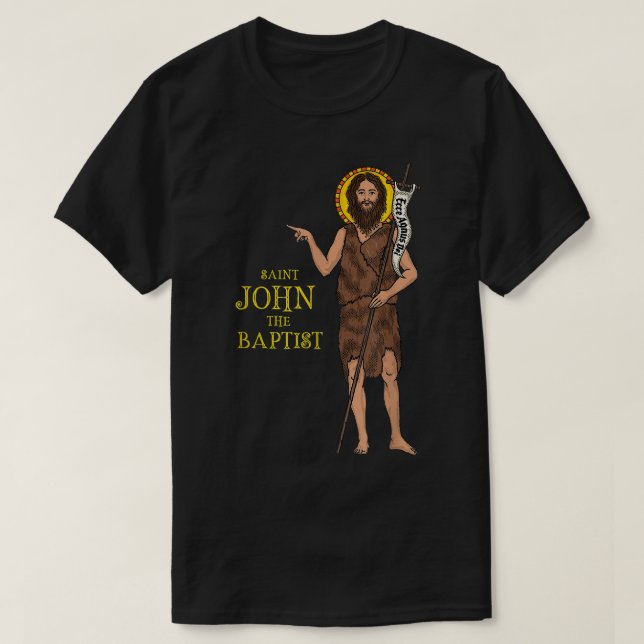 Camiseta Católico de San Juan evangelista baptista (Diseño del anverso)
