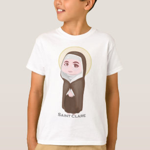 Camiseta Católico lindo de Clare del santo