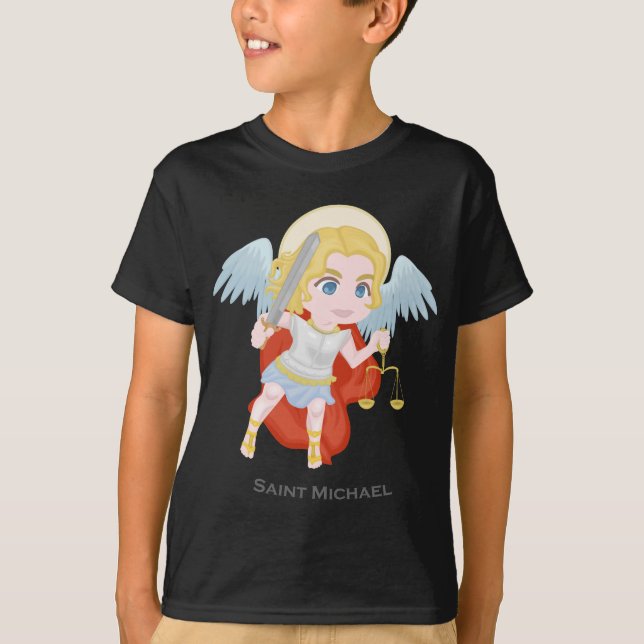 Camiseta Católico lindo del arcángel de San Miguel (Anverso)