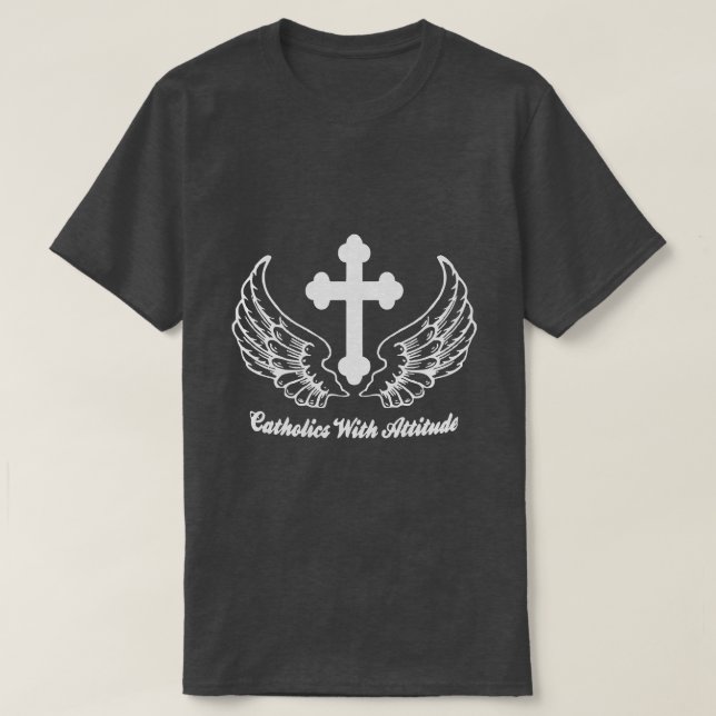 Camiseta Católicos Con Actitud (Diseño del anverso)
