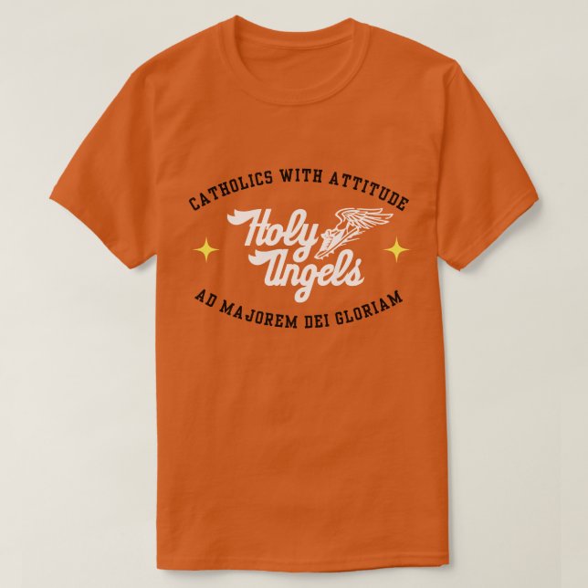 CAMISETA CATÓLICOS CON ACTITUD - ÁNGELES SANOS (Diseño del anverso)