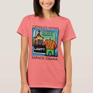 CAMISETA CATÓLICOS VOTANDO OBAMA