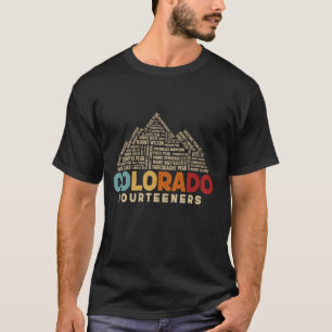 Camiseta Catorce Fourteeners de Colorado, estado de las mon