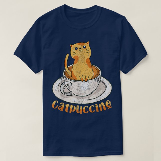 Camiseta Catpuccino Funny Cat  (Diseño del anverso)