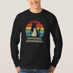 Camiseta Catpuccino Meowrnings Café Cat Caffeine Kitten