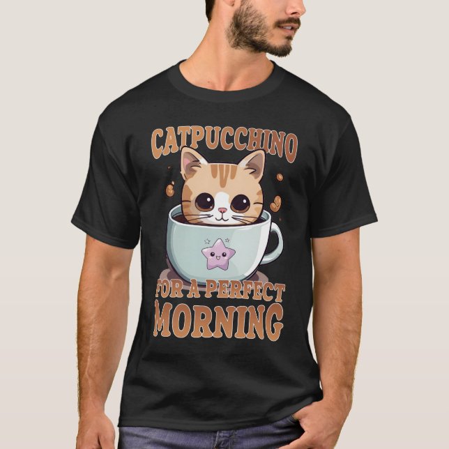 Camiseta Catpuccino para un gato perfecto para el café matu (Anverso)