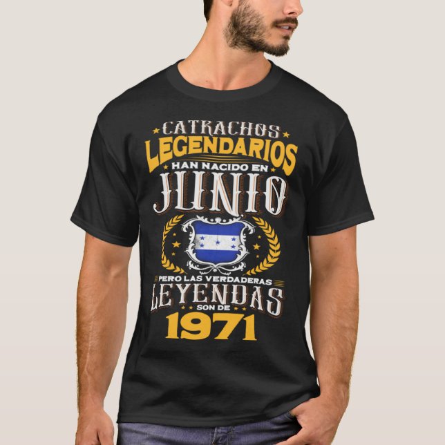 Camiseta Catrachos legendarios son de junio 1971 Honduras f (Anverso)