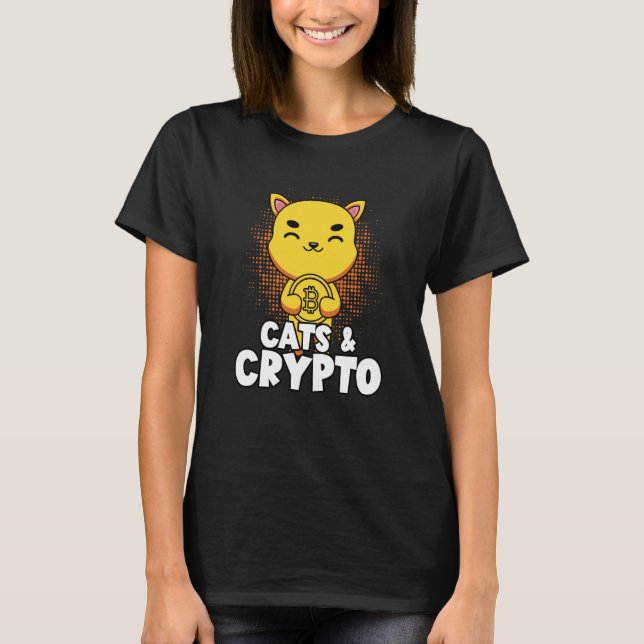 Camiseta Cats And Crypto Cryptocurrency Blockchain Trader F (Anverso)