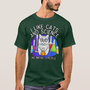 Camiseta Cats And Science , Cat Lover T, Cat Tee, Cat 