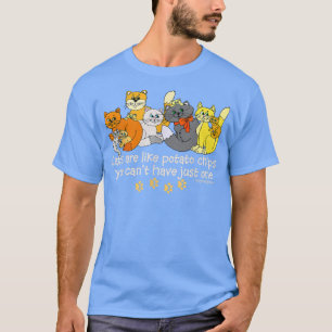 Camiseta Cats Are Like Potato Chips Funny Dark 