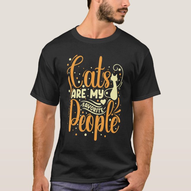 Camiseta Cats Are My Favorite People  Cute Cat  Kitty Mom (Anverso)