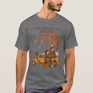 Camiseta Cats Cae Calabaza-Camión lleno Árbol otoñal Sal