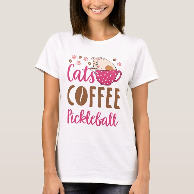 Camiseta Cats Coffee Pickleball (Anverso)