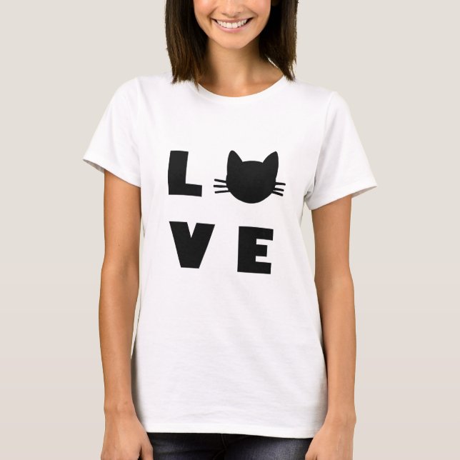 Camiseta Cats de amor. (Anverso)