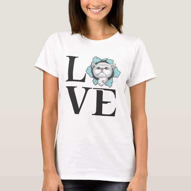Camiseta Cats de amor (Anverso)