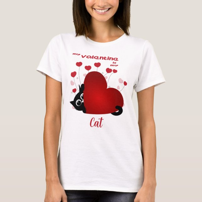 Camiseta Cats de amor Gato lindo Valentín (Anverso)