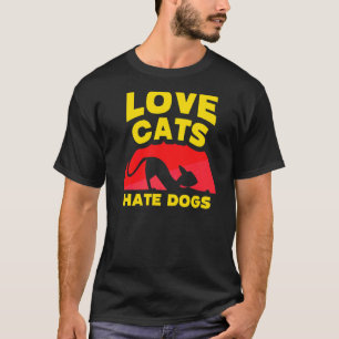 Camiseta Cats de amor Hate Dogs Mascota Cat Animal